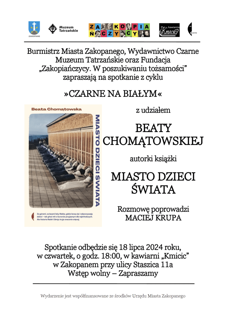 Spotkanie z Beatą Chomątowską o książce „Miasto dzieci świata”
