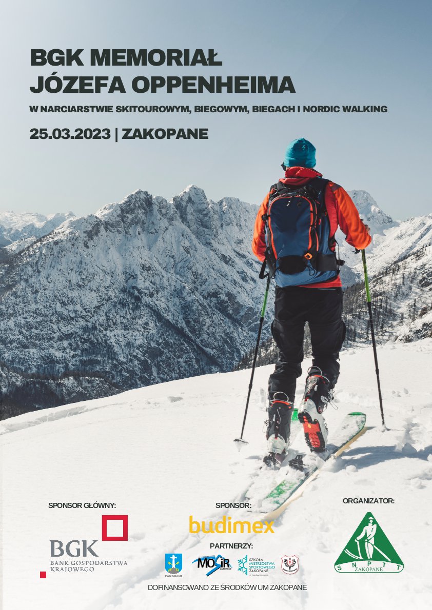 BGK Memoriał Józefa Oppenheima w narciarstwie skitourowym, biegowym, biegach i nordic walking