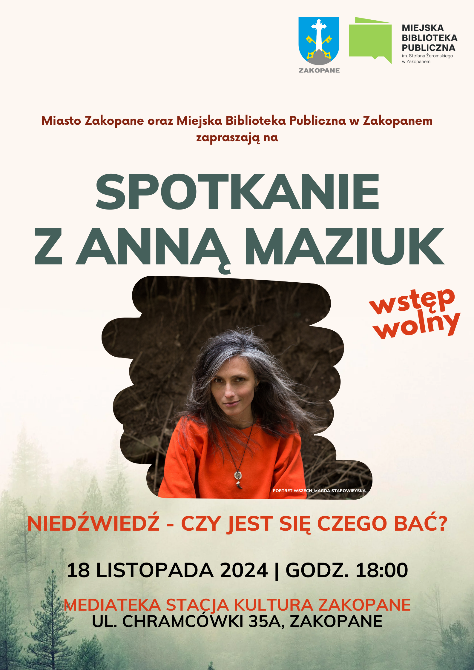 Spotkanie z Anna Maziuk Spotkanie autorskie w Zakopanem