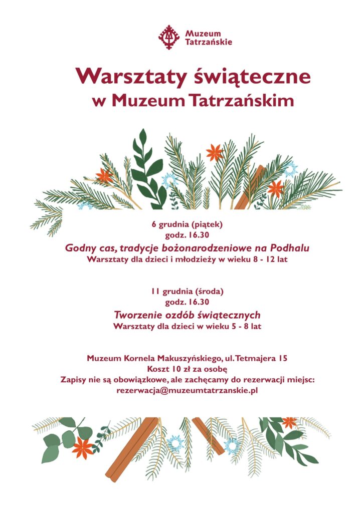 Warsztaty świąteczne w Muzeum Tatrzańskim