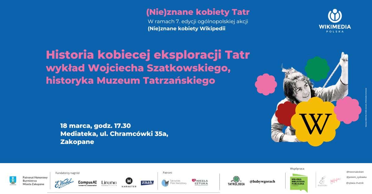 Historia kobiecej eksploracji Tatr - wykład w ramach akcji „(Nie)znane kobiety Tatr