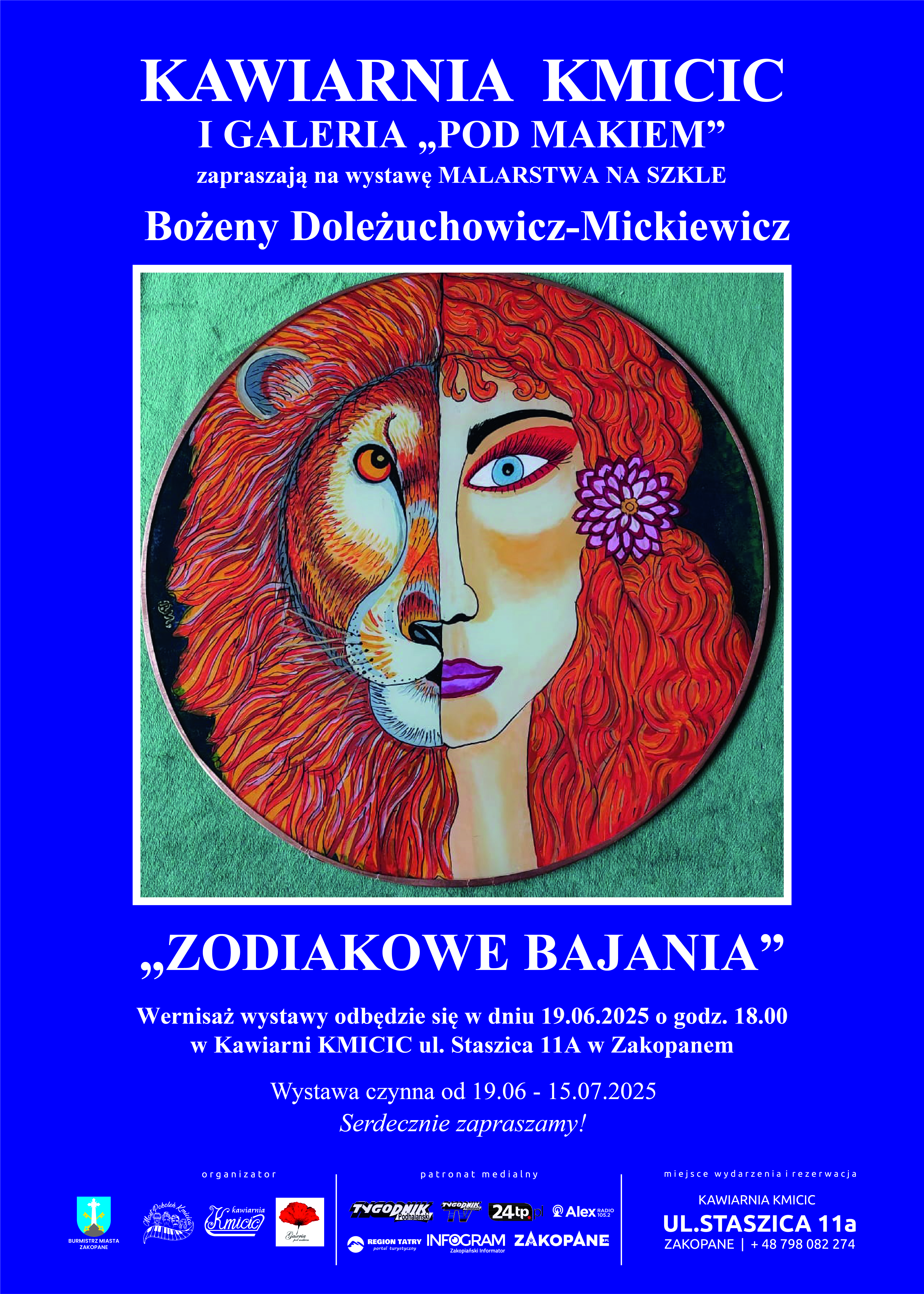 Wernisaż wystawy malarstwa na szkle „Zodiakowe bajania” Bożeny Doleżuchowicz-Mickiewicz