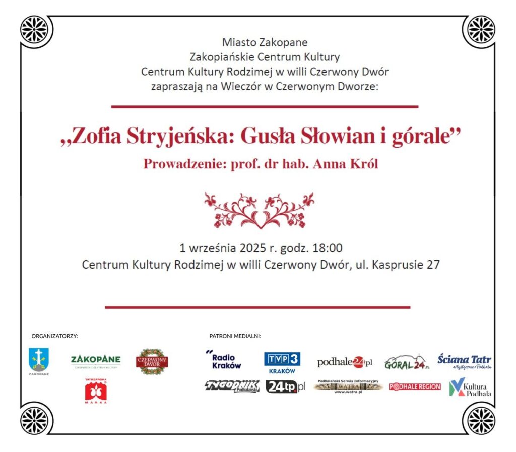 Wieczór w Czerwonym Dworze: „Zofia Stryjeńska: Gusła Słowian i górale”