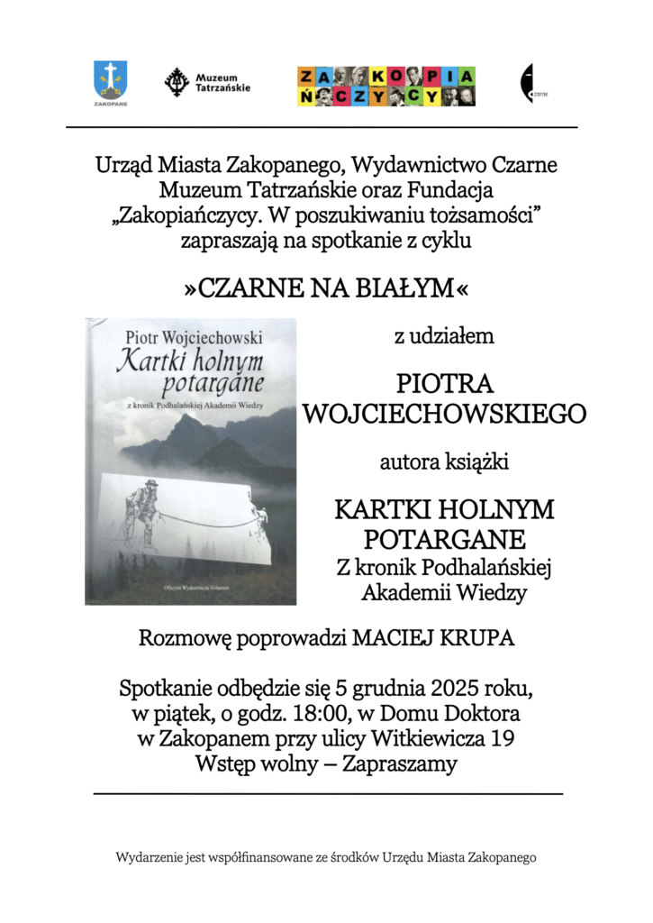 Spotkanie z cyklu „Czarne na białym” z udziałem Piotra Wojciechowskiego 1 Spotkanie z cyklu „Czarne na białym” z udziałem Piotra Wojciechowskiego