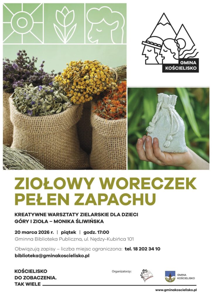 Ziołowy woreczek pełen zapachu – warsztaty zielarskie dla dzieci w Kościelisku 1 Ziołowy woreczek pełen zapachu