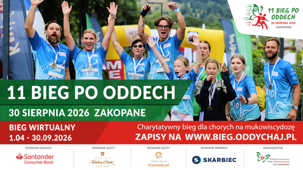 Zapisy na 11. Bieg po Oddech 1 Baner biegu 1