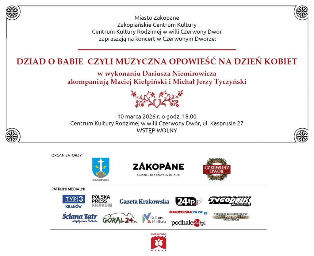 Koncert „Dziad o babie, czyli muzyczna opowieść na Dzień Kobiet”
