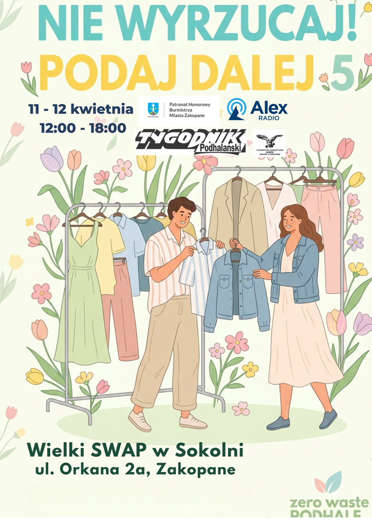 Nie wyrzucaj - podaj dalej! Ciuchobranie w Sokolni 1 Nie wyrzucaj - podaj dalej! Ciuchobranie w Sokolni